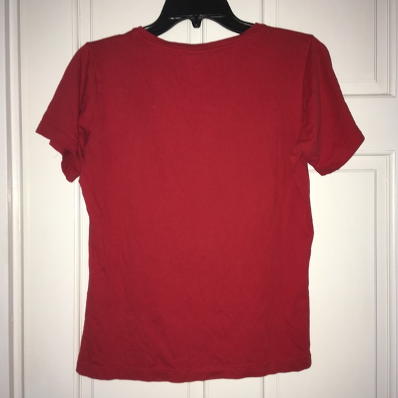 Alpha Omicron Pi (AOII) red tee shirt w/stars - Picture 3 of 3